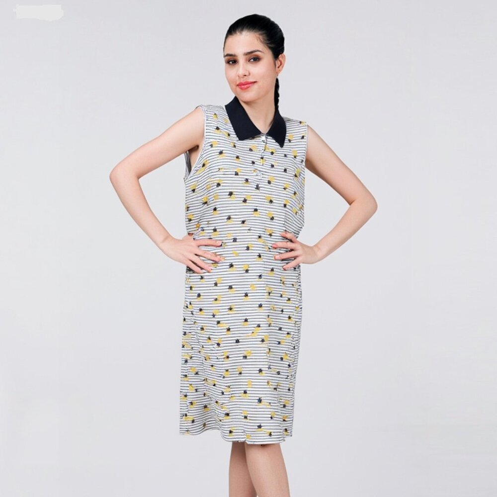 Chic Comfort Collection Pineapple Print Collared Sleeveless Dress – Size 2X